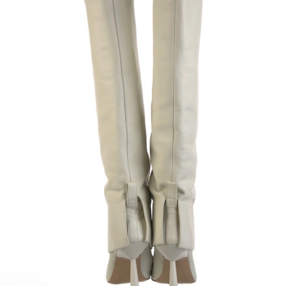 Gia Borghini Cream Heeled Boots